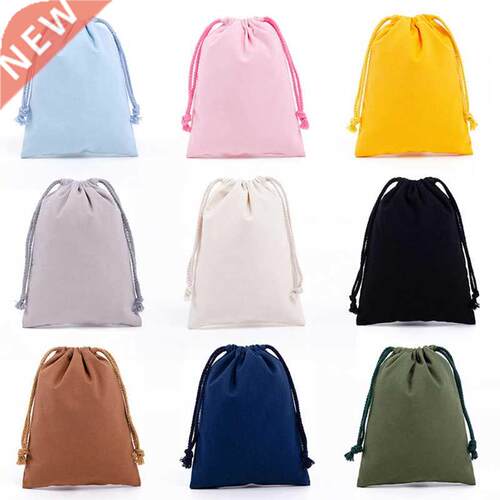 Reusable Cotton Drawstring Bags Fabric Storage Bag for Sundr