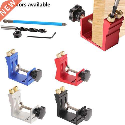 Woodworking Pocket Hole Drill Guide Dowel Jig 15 Degree Dril