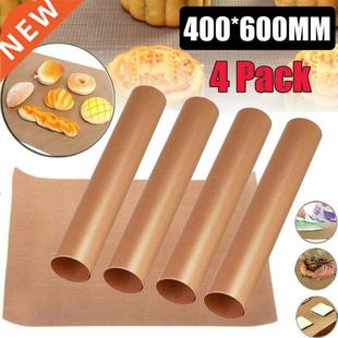 4pcs Non-stick BBQ Grill Mat 60 X 40 Cm Baking Paper Cooking