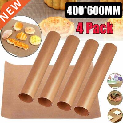 4pcs Non-stick BBQ Grill Mat 60 X 40 Cm Baking Paper Cooking