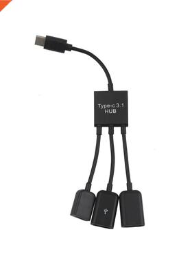CARPRIE Type C Cable 3 in 1 USB C OTG Host Cable Hub Cord A