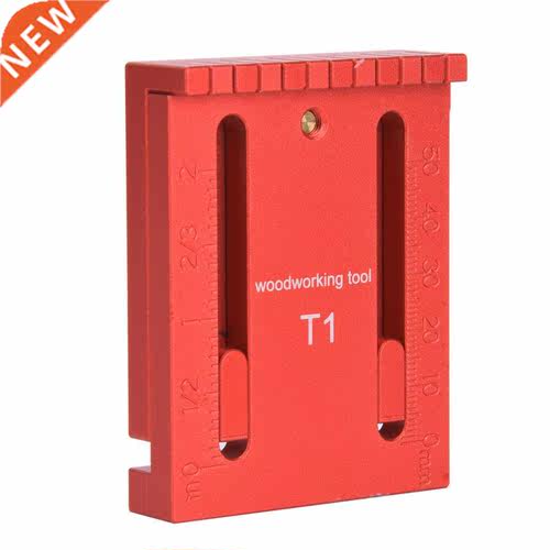 Depth Measuring Ruler Red Aluminum Alloy Brass Woodworking M