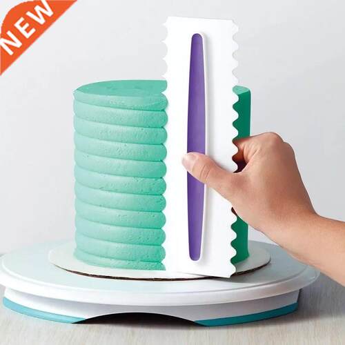 Set of 3 Decorating Comb and Icing Smoother Decorating Mouss