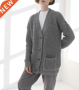 2021 Spring Autumn winter Casual Knit coat wool long cardiga