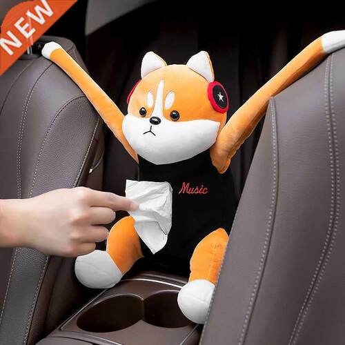 Car Tissue Box Pumping Car with Hanging Car Inner Armrest Bo