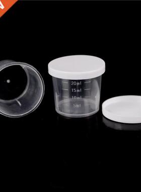 10Pcs/set 20ml Plastic Graduated Laboratory Bottle Lab Test