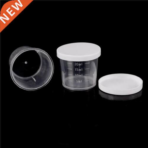 10Pcs/set 20ml Plastic Graduated Laboratory Bottle Lab Test