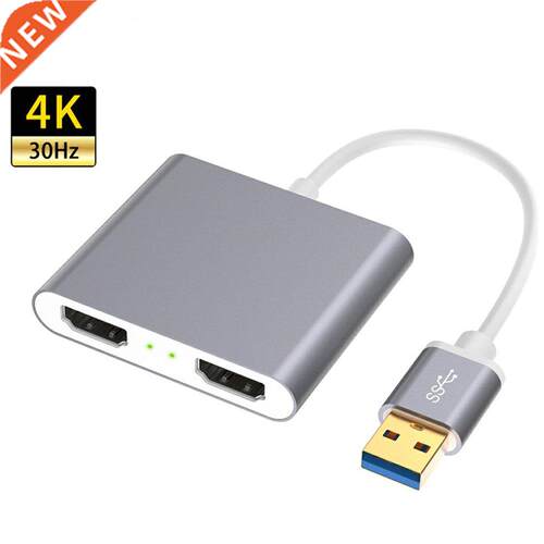 USB .0 to Dual HDMI-Compatible USB .0 Converter 2 in 1 USB