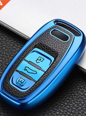 Hot TPU+Leather grain Car Remote Smart Key ver Case Shell Fo