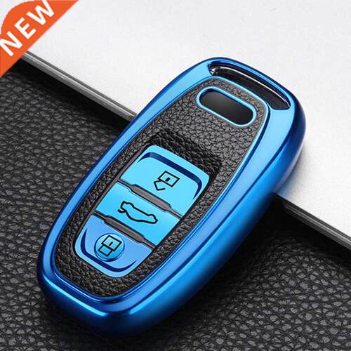 Hot TPU+Leather grain Car Remote Smart Key ver Case Shell Fo
