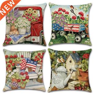 Throw Pillow Covers Modern Decorative Cotton Linen Square Th