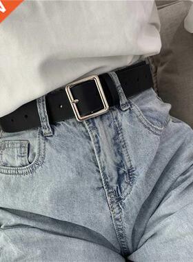 PU Leather elts for Women Square uckle Pin uckle Jeans l