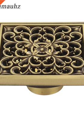 Antque Antque Brass square bathroom floor dran Euro sho