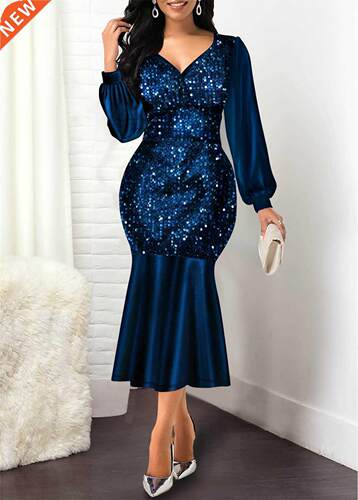 S-5xl High Waist Fitail Party Dress for ladies大码鱼尾裙子
