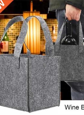 Reusable Fashion Felt Bag Wine Glasses Holder Beer Bottle