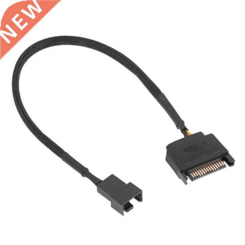 ALLOYSEED Sleeved SATA 15Pin to 3Pin 4Pin Fan Power Adapter