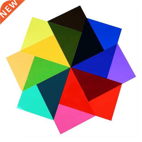 8 PcsTransparent Color Correction Lighting Gel Filter