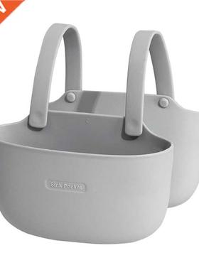 B0KB Kitchen Hanging Drain Basket Double Pocket Kitchen