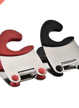 1pc Stainless Steel Pot Side Clips Anti-scalding Spoon Holde