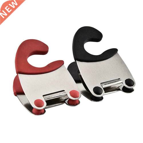 1pc Stainless Steel Pot Side Clips Anti-scalding Spoon Holde