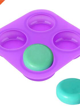 Reusable Soap Molds Tray Silicone 4 Cavity Cake Decorating