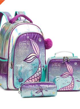 BIKAB School Backpack Girls 16 Inch Girls School Sequin Back