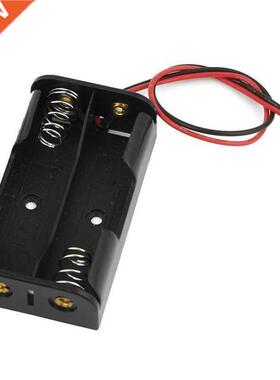 2 pieces Spring Clip made of Black 2 x 1.5V AA Battery Holde