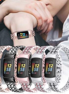 New Strap For Fitbit Charge 5 Band Stainless Steel Metal Wat