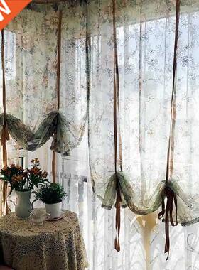 American Pastoral Flower Curtains Roman Curtain Balloon