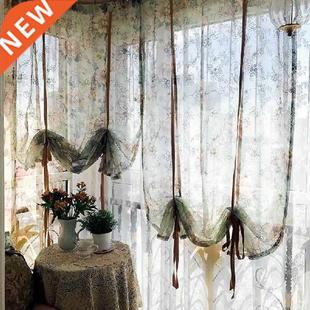 American Pastoral Flower Curtains Roman Curtain Balloon