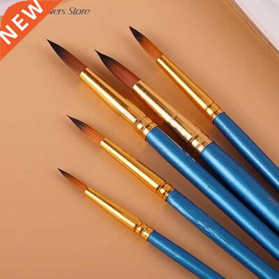 5Pcs Paintbrush Artist Paint Brush Set Nylon Bristles Hair W