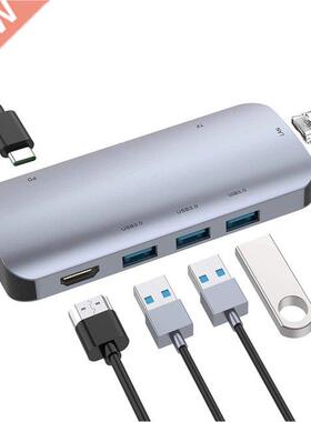 USB .0 C Hub to HDMI-compatible Adapter Dock with LAN port
