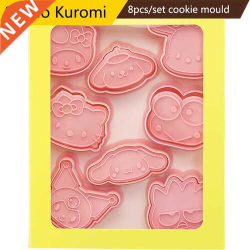 8pcs/set Kuromi 3D  Biscuit Mold Cookie Mold Press DI
