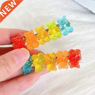 1PC Jelly Bear Corful Fashion Hair Clip Barrette Headwear