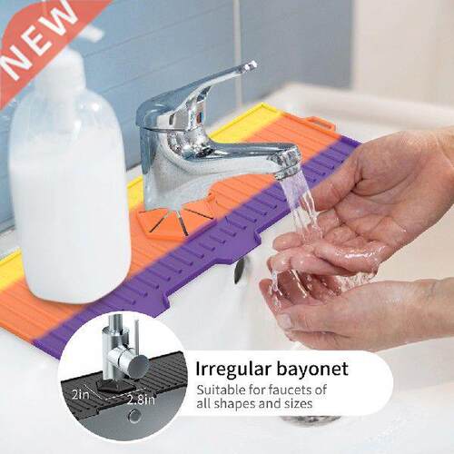 Kitchen Silicone Faucet Mat Sink Splash Guard Faucet