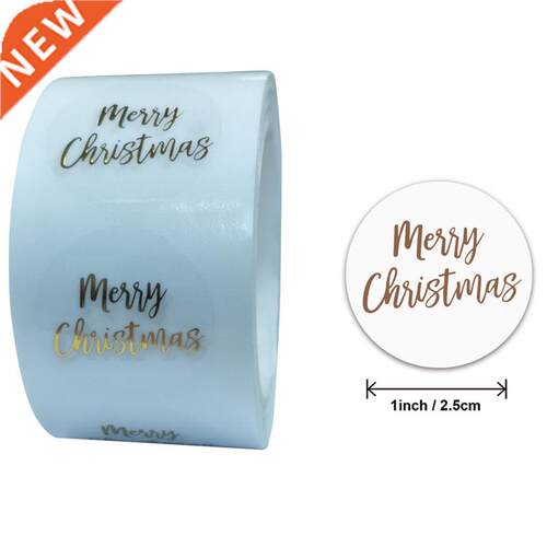 500pcsClear Merry Christmas Stickers Thank You Card Box
