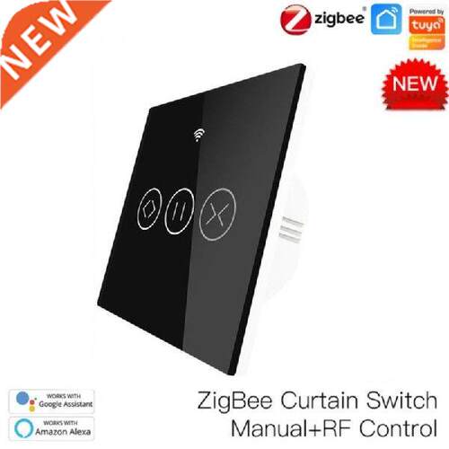 Tuya ZigBee RF Smart Touch Curtain Switch Roller Blinds
