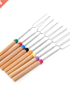 Stinless Steel BBQ Mrshmllow Rosting Sticks Extending Ro