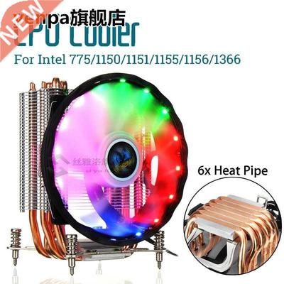 Cpu Cooler 6 Heatpipe 120Mm Rgb Fan For Lga 775/1150/1151/11