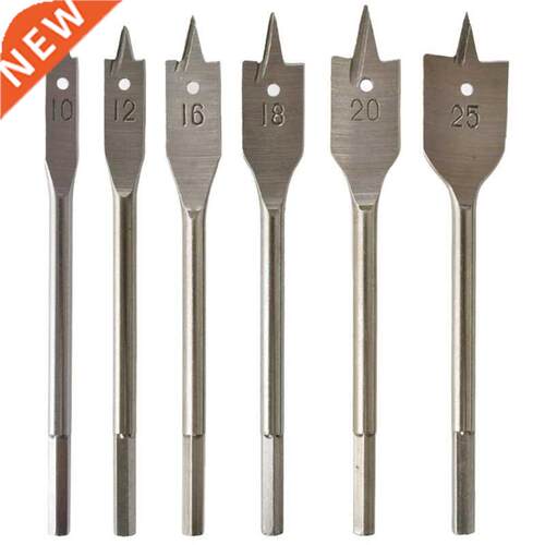6pcs/Set Titanium Coating Hex Shank Spade Bits Flat Boring
