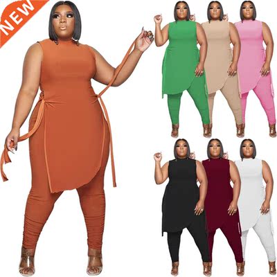 L-5xl large size fat lady fat MM fashion lady two sets大码女