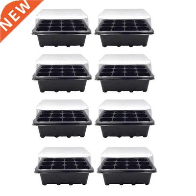8 Pcs Seed Trays With Lids 12 Cells Seed Starter Tray Plasti