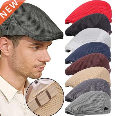 Men Breathable Mesh Caps Women Casual Beret Hat Fashion Flat