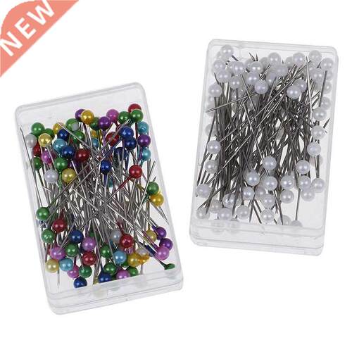 100pcs/box 38mm Round Pearl Head Dressmaking Pins Weddings C