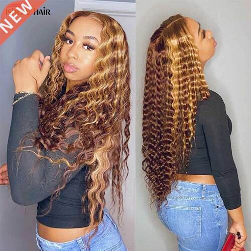 Ombre Lace Front Wigs 13x6 Deep Wave Frontal Wig Colored假发