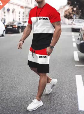 Summer Cool Quick-drying Men's Short-sleeved tshirts shorts