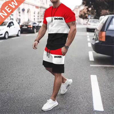 Summer Cool Quick-drying Men's Short-sleeved tshirts shorts