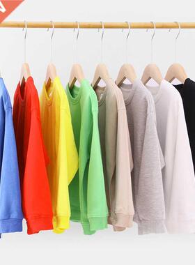 Kids Boys Solid Color T-shirts Sweatshirt Tops Baby Long Sle