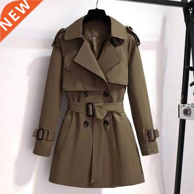 New Autumn Winter Elegant Women Double Breasted Solid nch Co