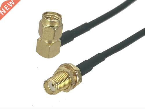1Pcs RG174 SMA Female Jack Bulkhead to SMA Male Plug Right a